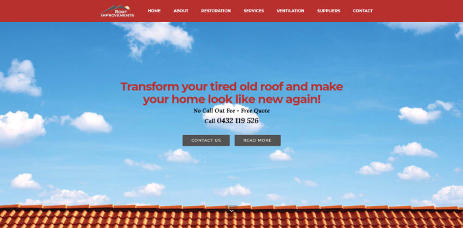 Roof Improvements, Website Design