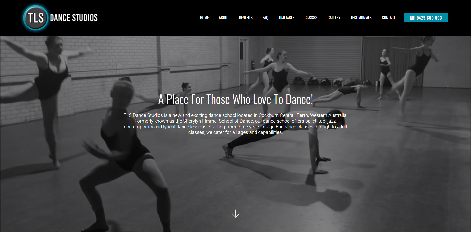 TLS Dance Studios, Website Design